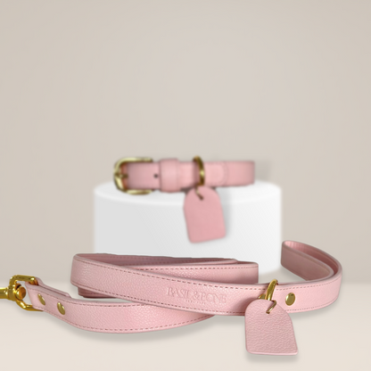 BLUSH PINK - LEATHER DOG COLLAR