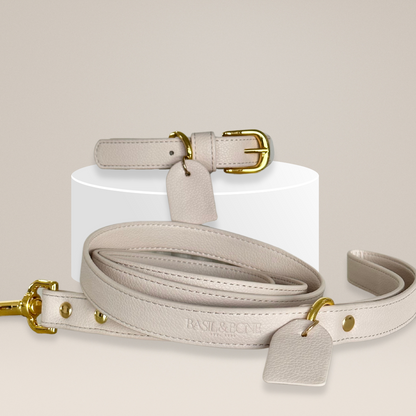 BONE BEIGE - LUXURY DOG LEASH